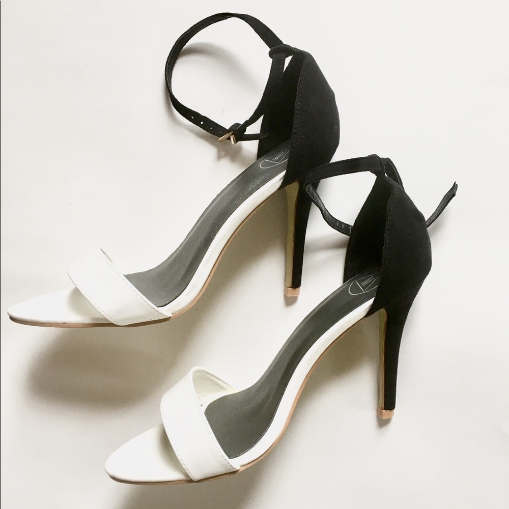 Missguided Black & White Heels